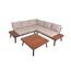 Loungemöbelset 'Theresa' Stahl beige 4-teilig