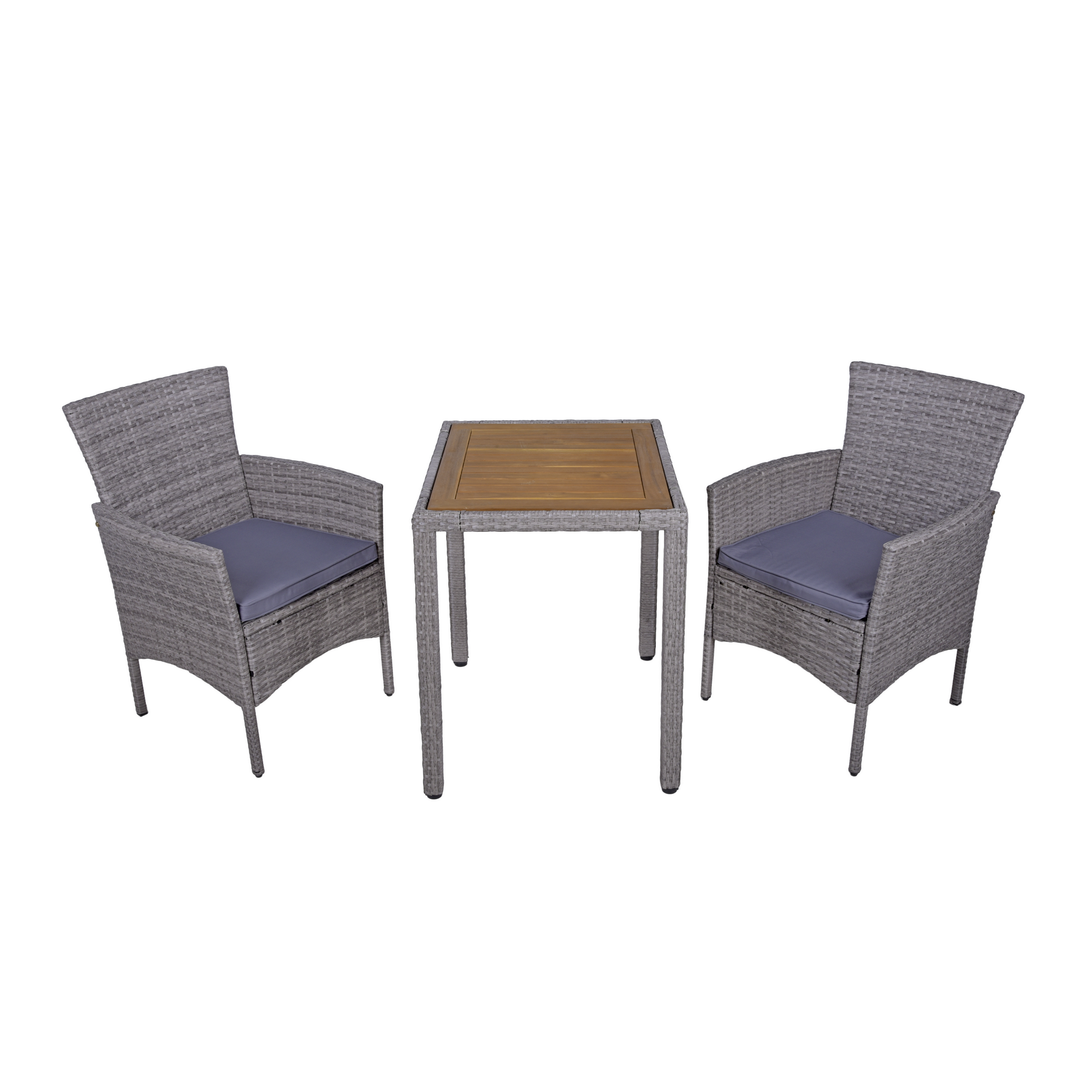 Balkonmöbelset 'Dakota' Stahl grau 3-teilig