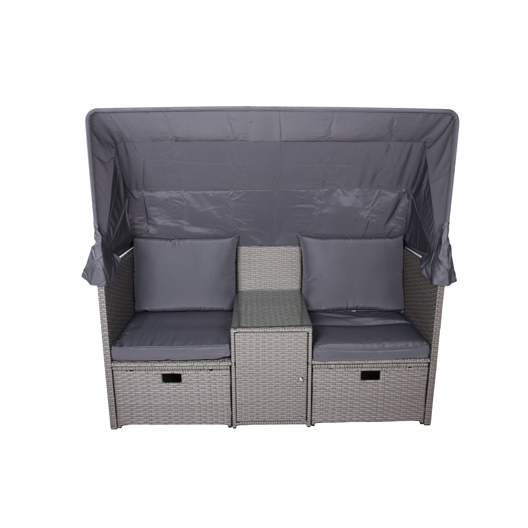 Strandkorb 'Saint-Tropez' Stahl dunkelgrau 3-teilig