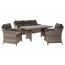 Gartenmöbel-Set mit Sofa, Tisch und zwei Sesseln