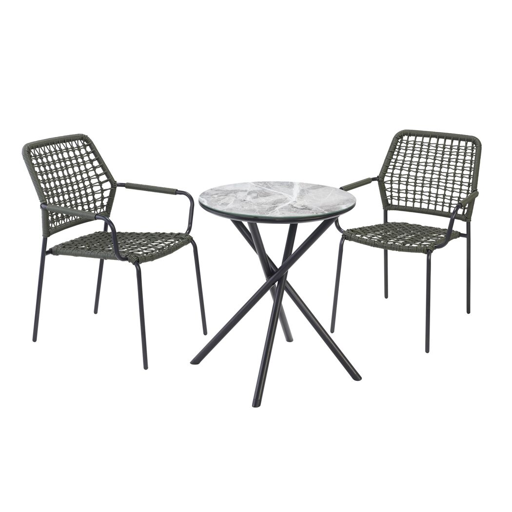 Gartenmöbel-Set: Tisch und zwei Stühle
