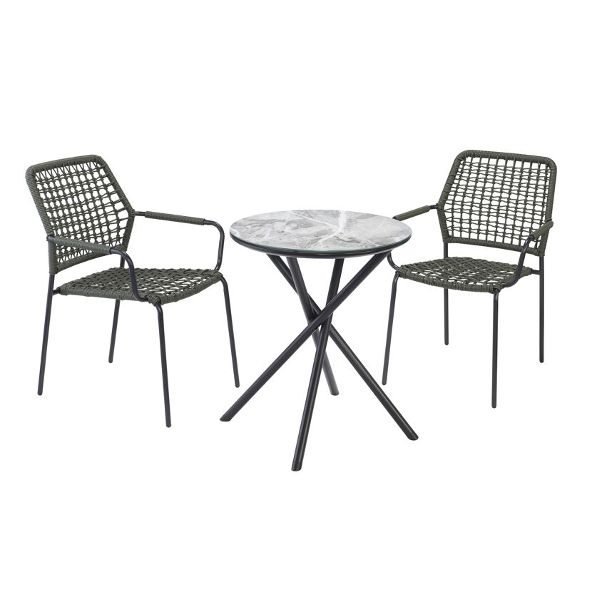 Gartenmöbel-Set: Tisch und zwei Stühle