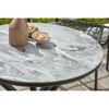 Runder Gartentisch mit grauer Platte