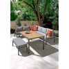 Graue Gartenlounge Selma mit Eckteil
