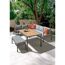 Graue Gartenlounge Selma mit Eckteil