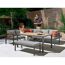 Gartenmöbel Ecklounge mit Tisch und Bank