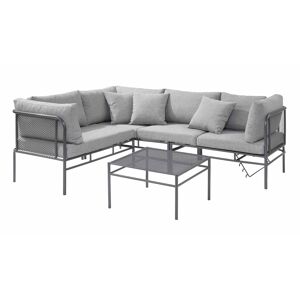 Ecklounge 'Toulouse' grau 3-teilig