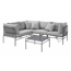 Ecklounge 'Toulouse' grau 3-teilig
