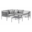 Ecklounge 'Toulouse' grau 3-teilig