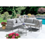Ecklounge 'Toulouse' grau 3-teilig