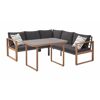Graue Ecklounge mit Tisch