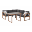 Ecklounge 'Judith' 200/200 cm grau 2-teilig