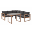 Ecklounge 'Judith' 200/200 cm grau 2-teilig