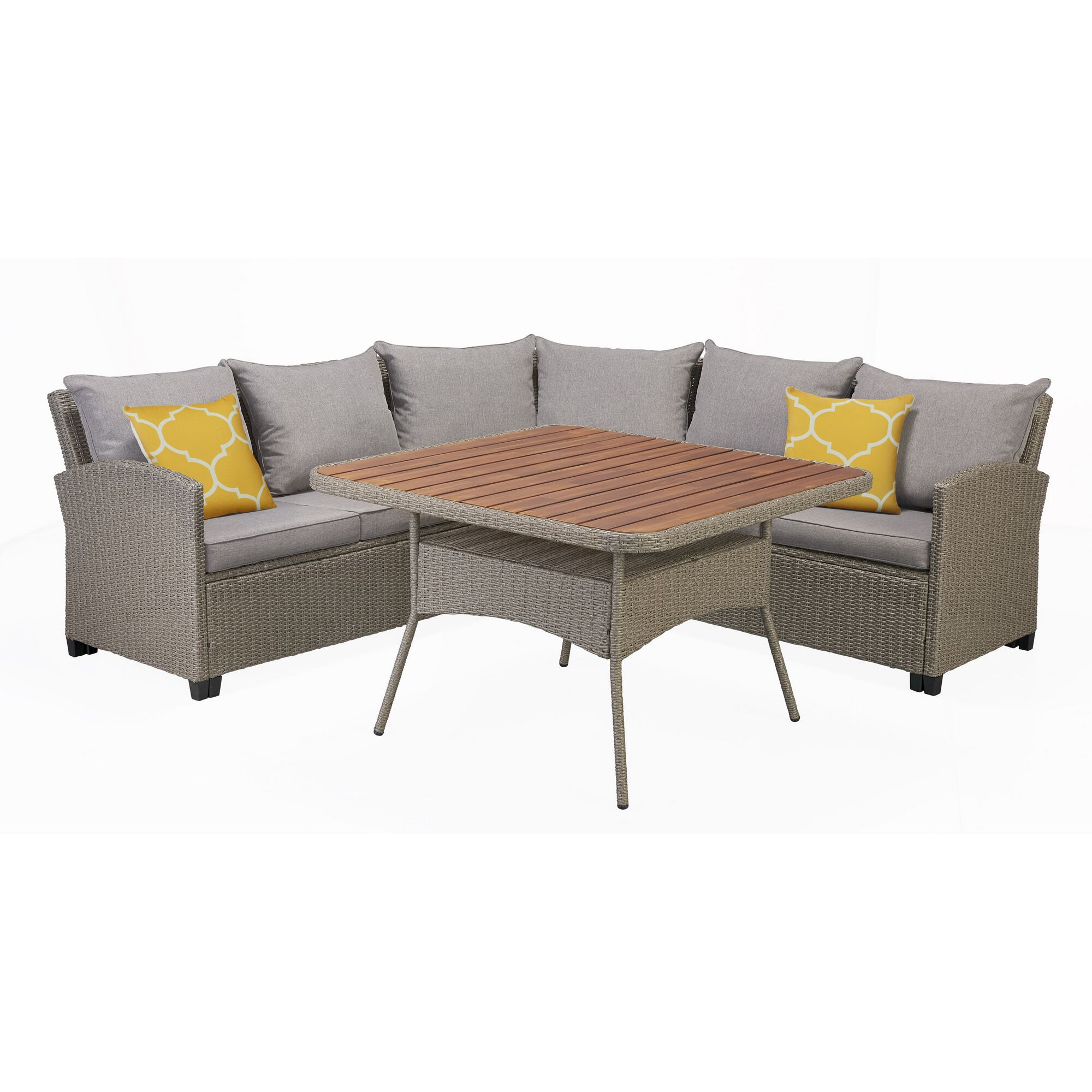 Gartenmöbel-Set mit Tisch und Sofa