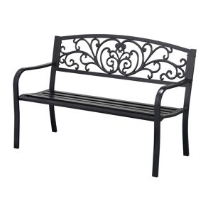 Bank 'Rosa' schwarz 127 x 62 x 85 cm