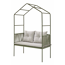 Bank 'Greta' grün/beige 118 x 55 x 178 cm mit Dach