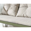 Bank 'Greta' grün/beige 118 x 55 x 178 cm mit Dach