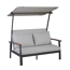 Sofa 'Tiara' schwarz/grau 57 x 56 x 86,3 cm