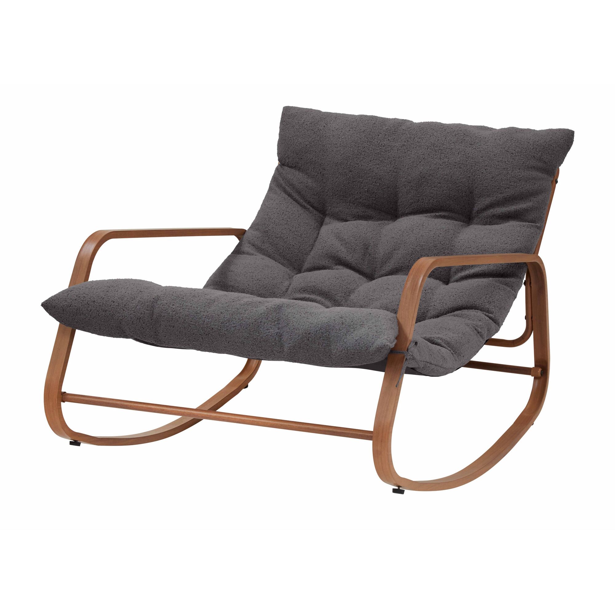 Grauer Schaukelstuhl aus Holz