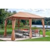 Pavillon mit Gartengarnitur am See