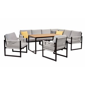 Ecklounge-Set 'Lara' grau 4-teilig