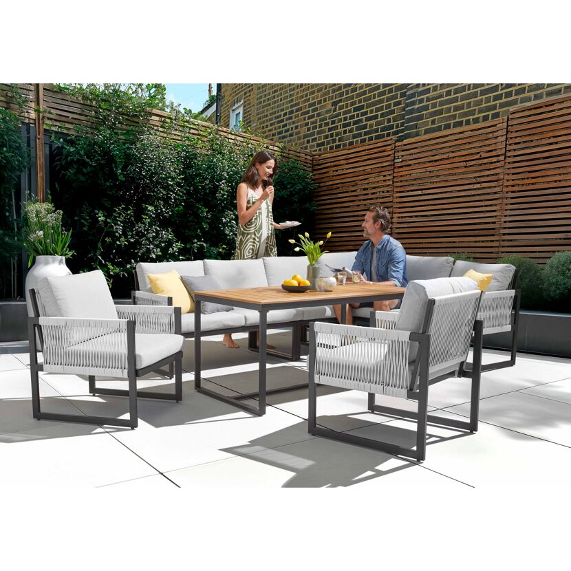 Gartenmöbel Lounge-Set mit Tisch