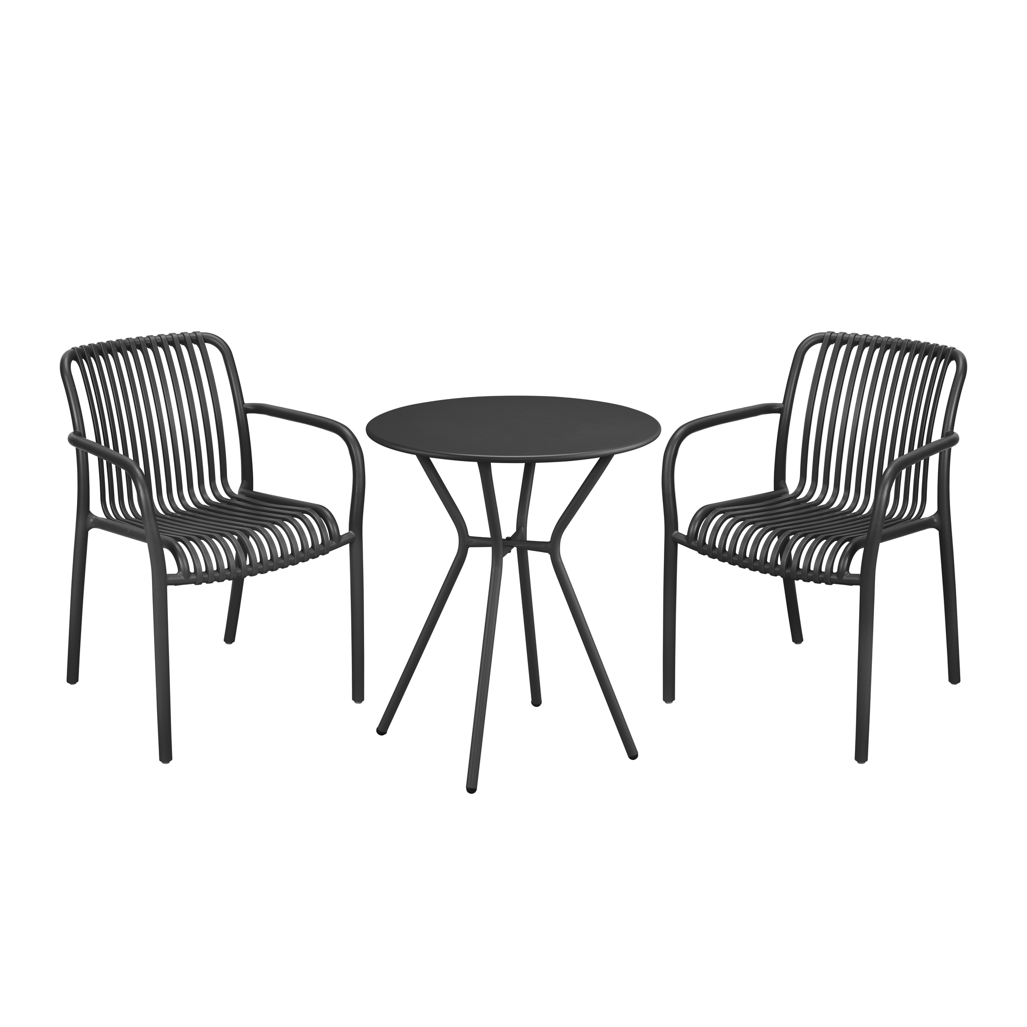 Gartenstuhl 'Frida' schwarz 55 x 53 x 81 cm