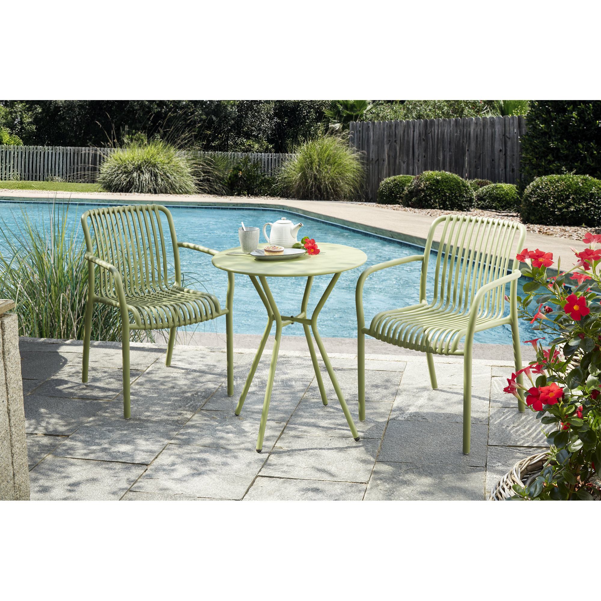 Gartenstuhl 'Frida' grün 55 x 53 x 81 cm