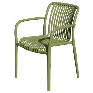 Gartenstuhl 'Frida' stapelbar Kunststoff grün 53 x 81 x 55 cm