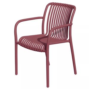 Gartenstuhl 'Frida' stapelbar Kunststoff rosa 53 x 81 x 55 cm