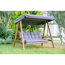 Hollywoodschaukel 'Pera' beige/anthrazit 203 x 180 x 116 cm