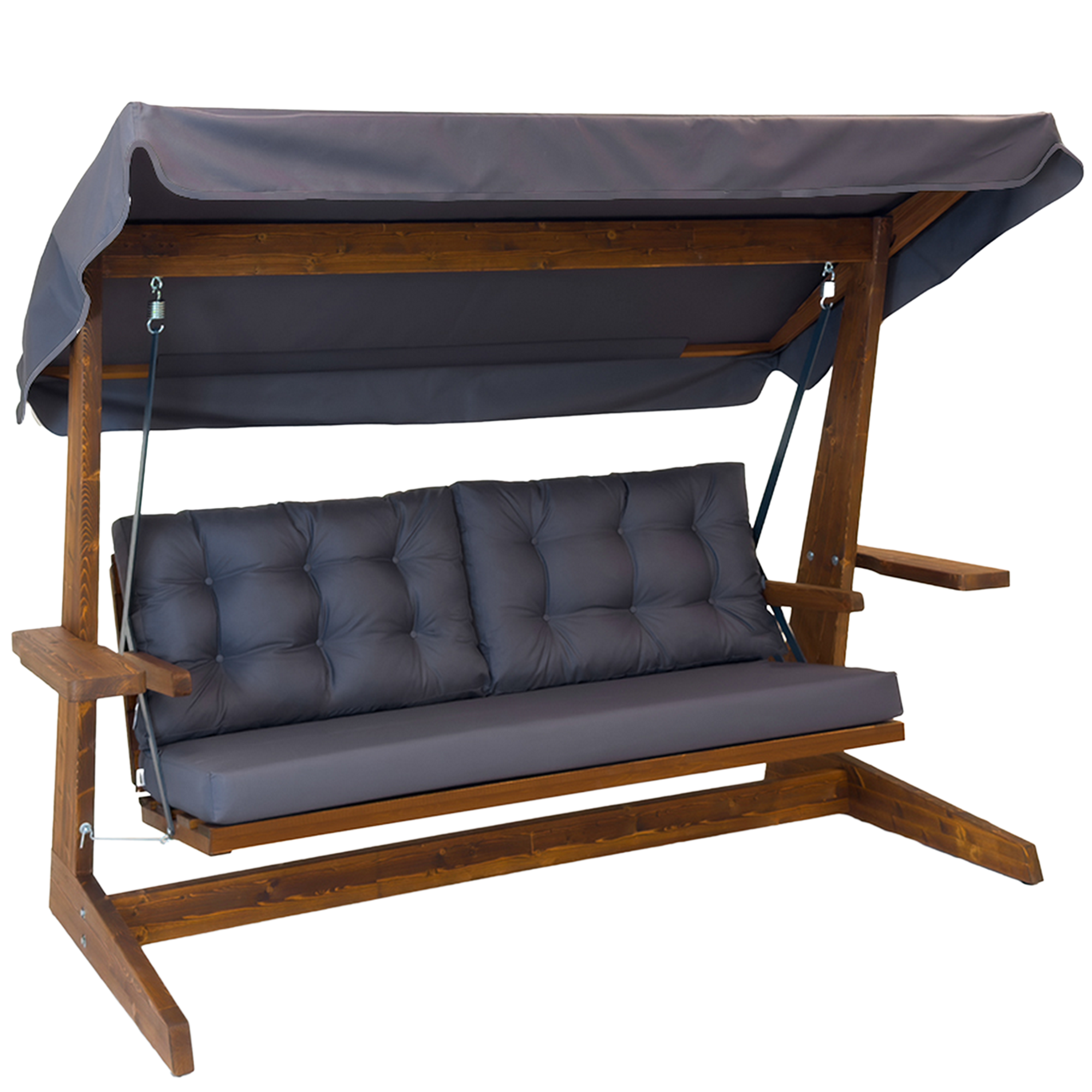 Hollywoodschaukel 'Viva' 3-Sitzer anthrazit 237 x 175 x 115 cm