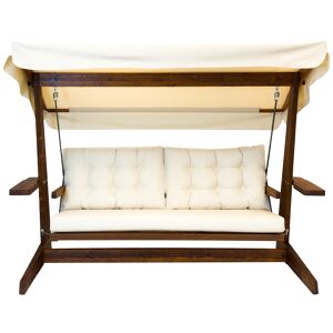 Hollywoodschaukel 'Viva' 3-Sitzer beige 237 x 175 x 115 cm