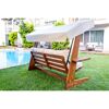 Hollywoodschaukel 'Viva' 3-Sitzer beige 237 x 175 x 115 cm