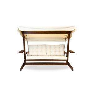 Hollywoodschaukel 'Viva' beige 237 x 175 x 115 cm