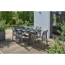Gartenmöbel-Set 'Linda' schwarz 7-teilig