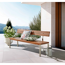 Bank 'Aurelia' braun/beige 195 x 51 x 83,5 cm