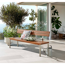 Bank 'Aurelia' braun/beige 195 x 51 x 83,5 cm