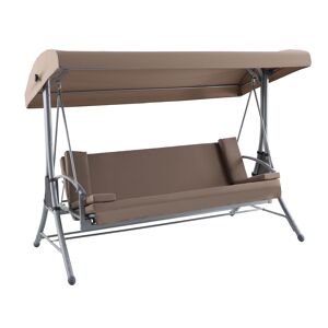 Hollywoodschaukel 'Sophia' 3-Sitzer taupe 240 x 174 x 120 cm