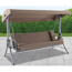 Hollywoodschaukel 'Sophia' 3-Sitzer taupe 240 x 174 x 120 cm
