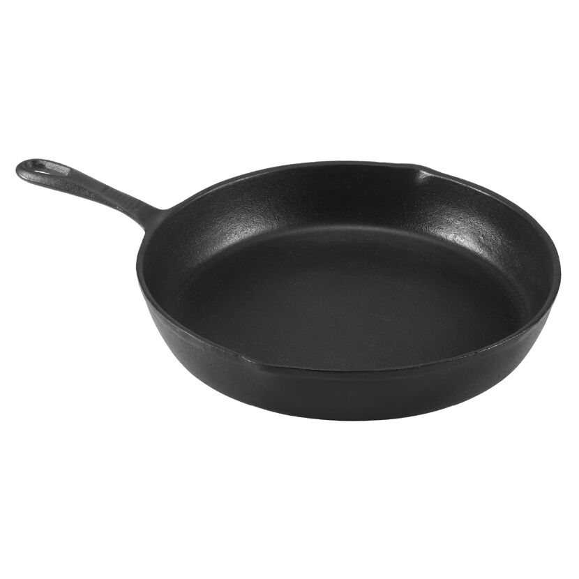 Schwarze Gusseisenpfanne