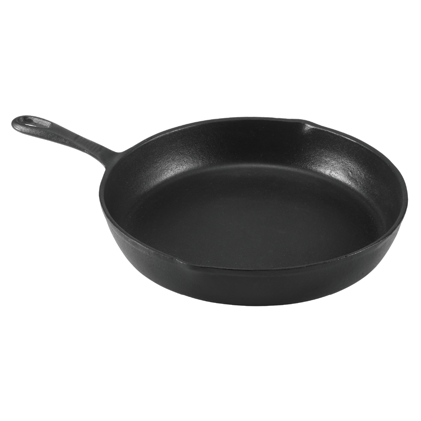 Schwarze Gusseisenpfanne