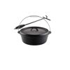 Schwarzer Dutch Oven mit Deckelheber