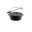 Schwarzer Dutch Oven mit Deckelheber
