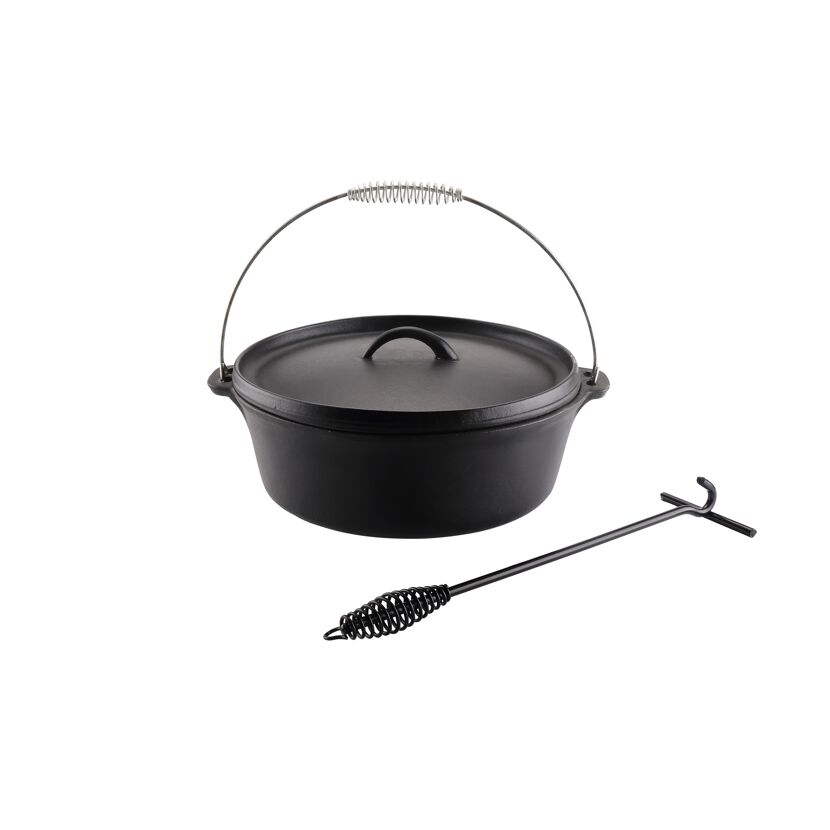 Gusseiserner Dutch Oven mit Deckelheber