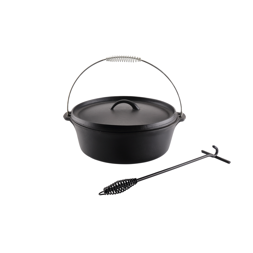 Gusseiserner Dutch Oven mit Deckelheber
