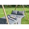 Hollywoodschaukel mit Decke und Kissen