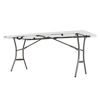 Gartentisch klappbar Stahl/Kunststoff 76 x 74 x 183 cm