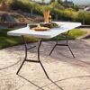 Gartentisch klappbar Stahl/Kunststoff 76 x 74 x 183 cm
