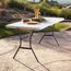 Gartentisch klappbar Stahl/Kunststoff 76 x 74 x 183 cm